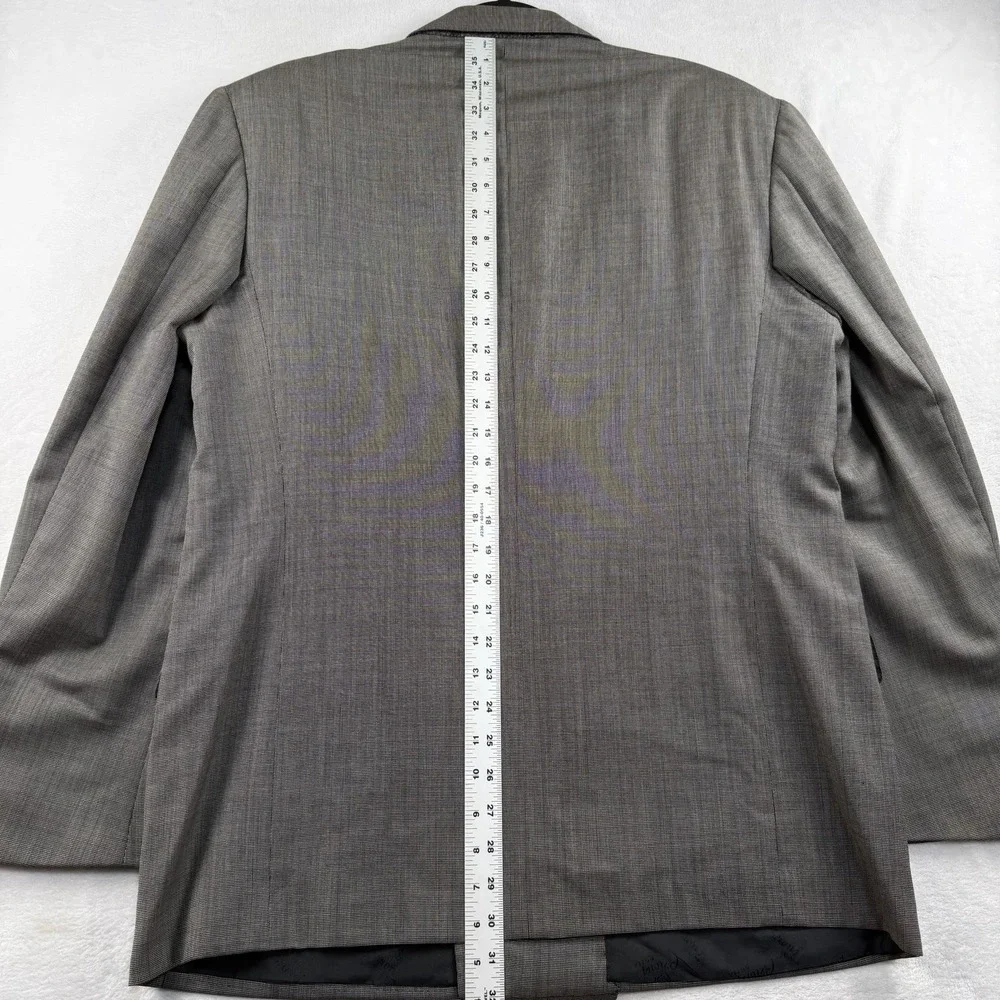 Vtg Brioni Suit Jacket Double Breasted Mens 42L Wool Cashmere Blend Peak Lapel